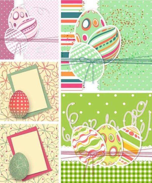 Veľkonočná šablóna karty na vyfarbenie Design Jarné farby