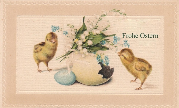 veľkonočné blahoželanie vintage nápady zastaraný papier