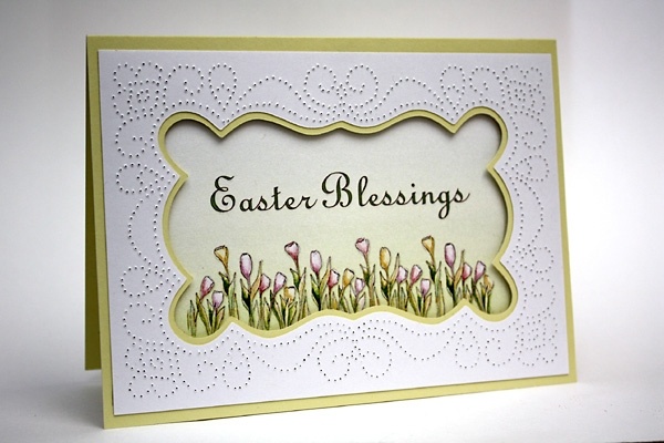 Veľkonočné pozdravy na odoslanie nápadov na veľkonočné karty dierková technológia