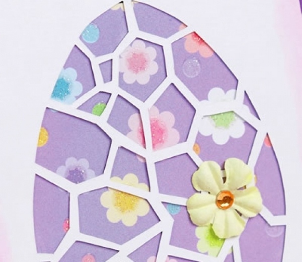 zadarmo online Veľkonočné karty 2014 fialová v tvare vajíčka