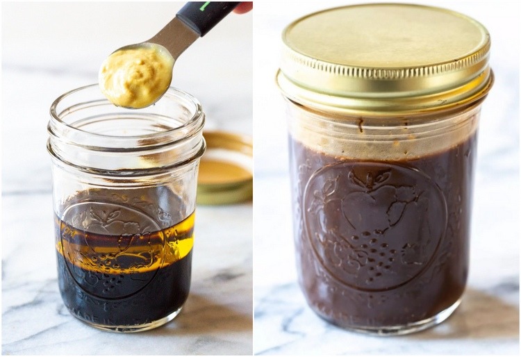 perfektná vinaigretta v murárskej nádobe