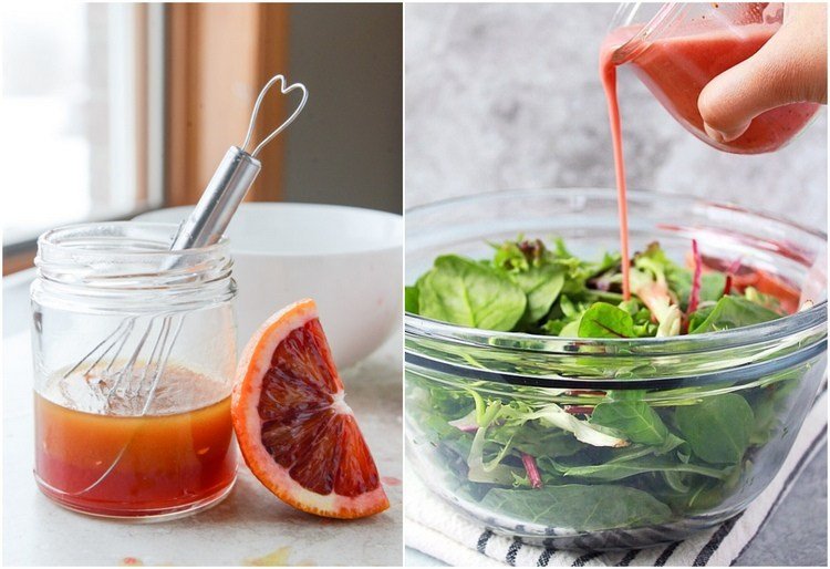 Krvavá pomarančová vinaigretta k jahňaciemu šalátu
