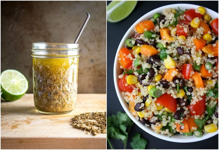 Vinaigrette až quinoa šalát s paradajkami a fazuľou