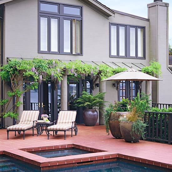 Pravidlá atraktívne záhradný dizajn kvetináče keramické