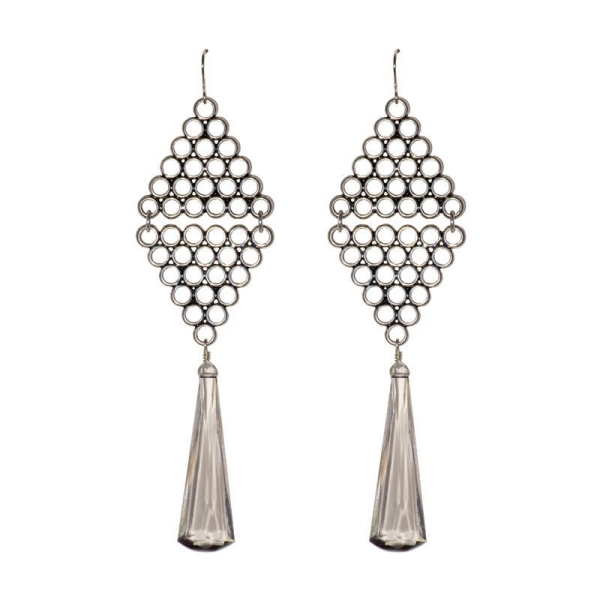 Kovová rozeta v striebornom prevedení deco-drop-nausnice-design-leto-2014
