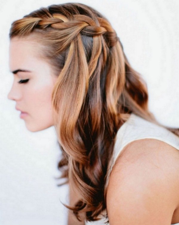 Nápady na zapletanie účesov pre dlhé vlasy Vodopád vrkoč vzory Návrhy pletenie