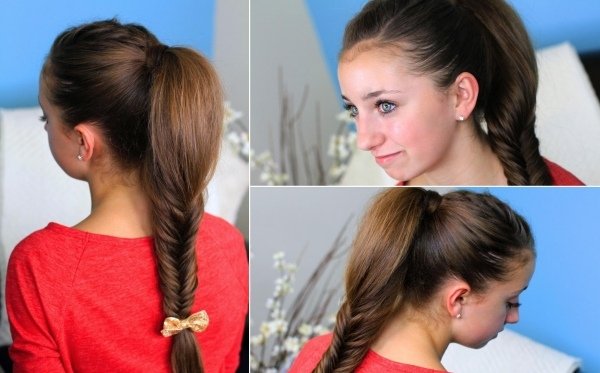 Účesy vrkoče-chvost nápady rybieho vrkoča