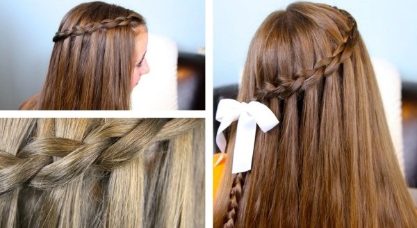 pigtail s luk účesy pre re-styling dievčenské