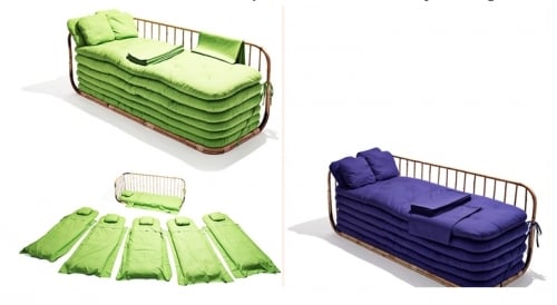 dizajnová rozkladacia pohovka moderná a kreatívna pre päť osôb