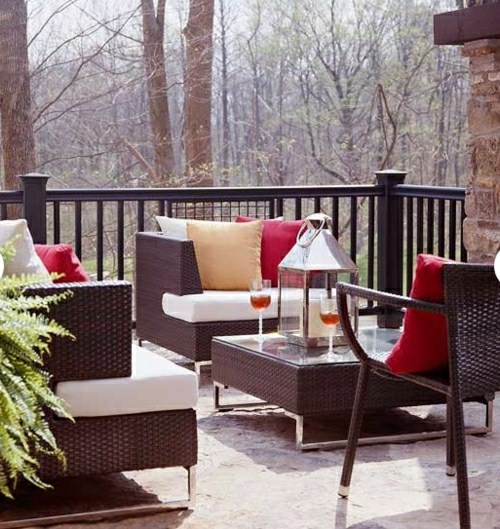 Terasa s terasou - ratanový nábytok