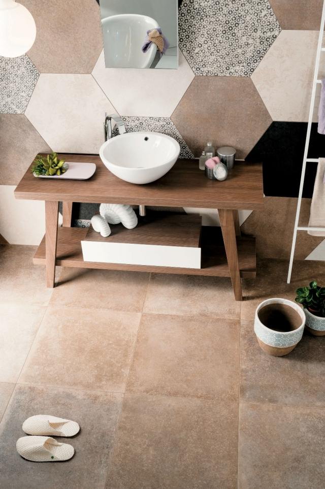 nápady na plánovanie kúpeľne dlaždice nápady fatamorgána drevo márnosť