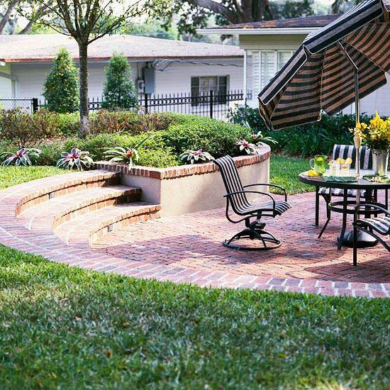 Rozloženie dizajnu terasy