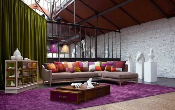 fialový vankúš Roche Bobois purpurový vankúš-Roche-Bobois