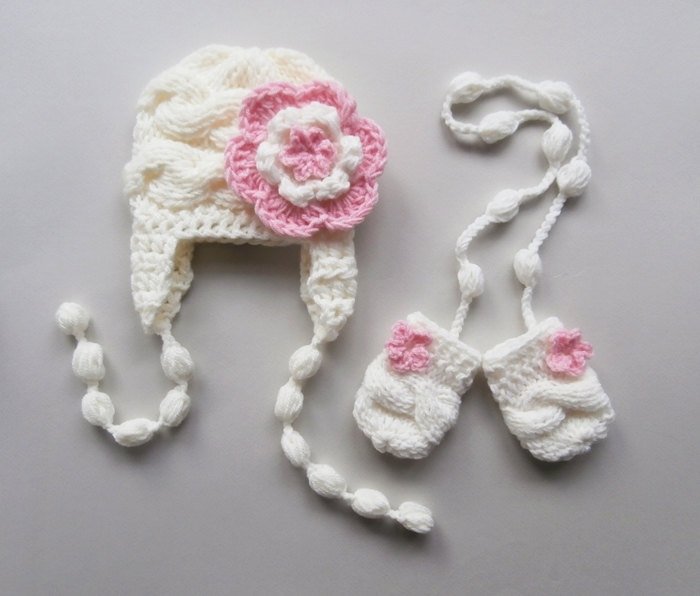 pletené-detské-oblečenie-čiapka-rukavice-nápady na darčeky-narodenie