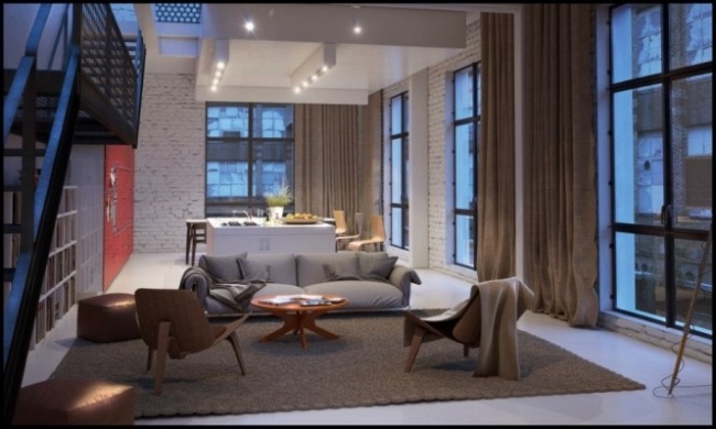 Nápady na dizajn obývačky Závesy na sedenie Stropný svetelný závesový koberec Živé nápady závesy sedacia časť stropné osvetlenie závesový koberec