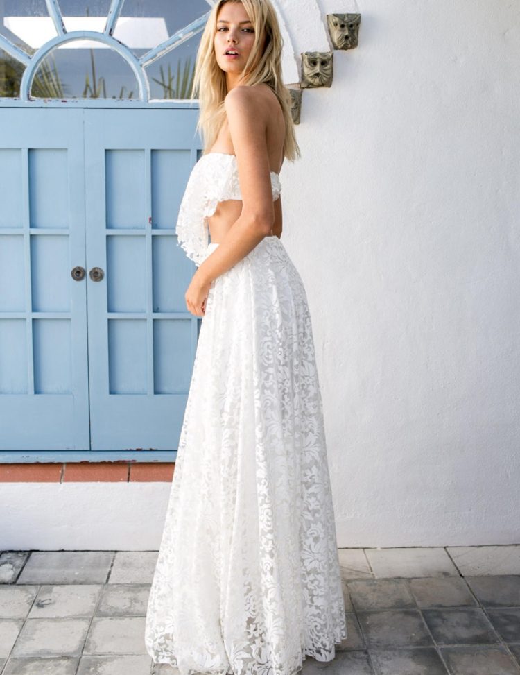 svadobné šaty-pláž-pláž svadba-leto-biela-čipka