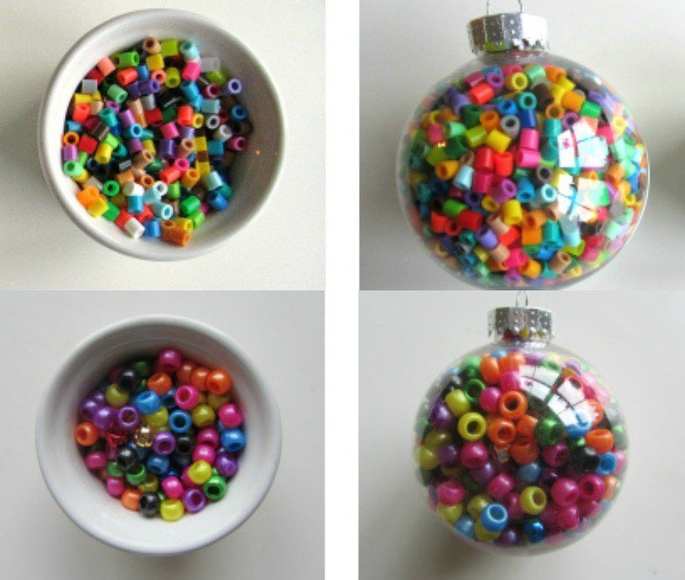 remeselné nápady-vianočné-vianočné-dekorácie-deti-vianočné-gule-korálky