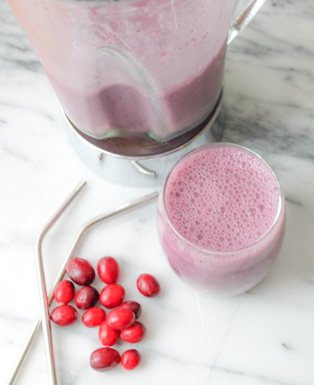 krémové brusnicové vanilkové detoxikačné smoothie