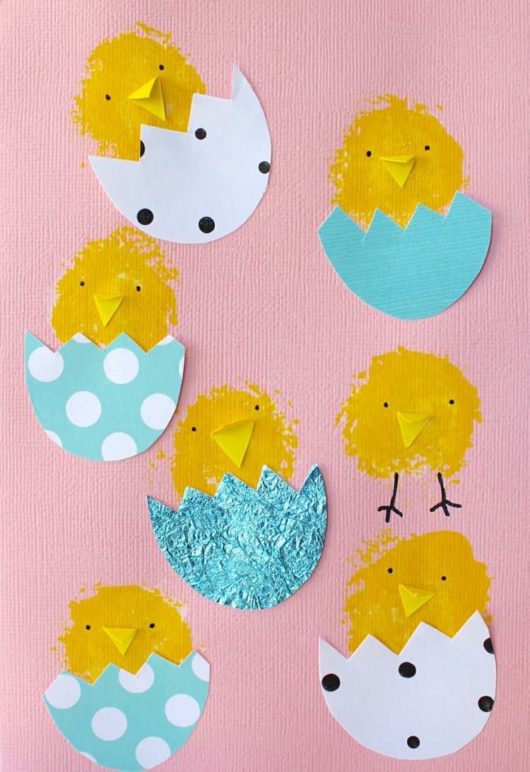 Vyrobte si vlastné veľkonočné blahoželanie s mláďatami a vaječnými škrupinami z papiera