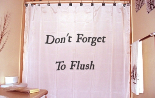 nápady na závesy pripomenutie kúpeľne