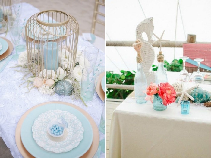 úžasná-pláž-nevesta-párty-klietka-ako-svietnik-figúrka-morského koníka