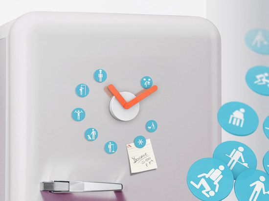 magnetické hodiny chladničky designplus úlohy magnetické nástenné hodiny chladnička designplus úlohy