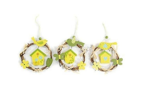 dekorácia podávača vtákov-na drobnú jarnú Veľkú noc