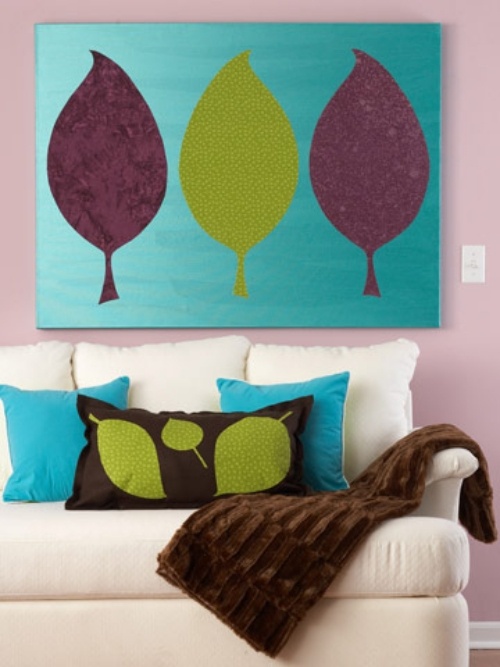 vankúše na nástenné maľby nápady na jesennú výzdobu inšpirované prírodou nástenné vankúše nápady na jesennú výzdobu inšpirované prírodou