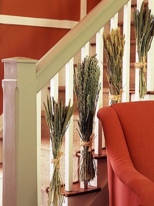 schody pšenica nápady na jesennú výzdobu inšpirované prírodou schody nápady na jesennú výzdobu pšenice inšpirované prírodou