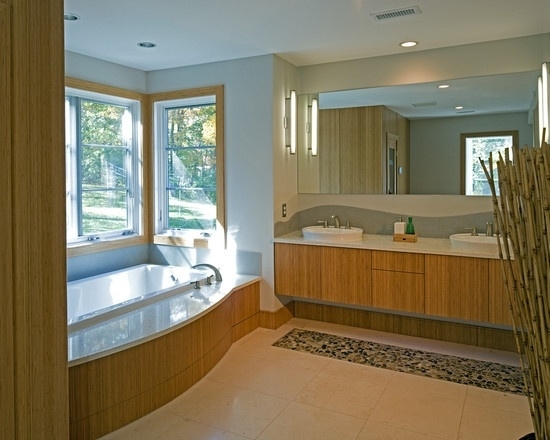 Matná dekorácia kúpeľňových balvanov v interiéri