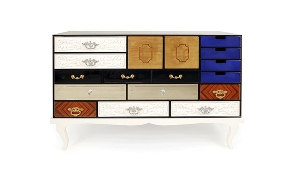 Príborník zásuvky soho, viacfarebné, dvere na dverách Príborník moderný dizajn zásuvky soho viacfarebné nohy