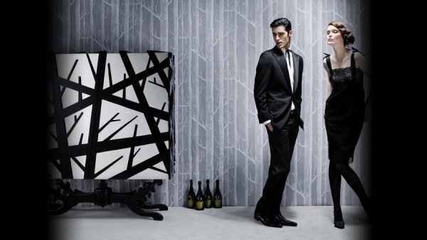 Štylizovaný vetvený vzor šatníka-lesný luxus Štylizovaný vzor vetiev Efektná skriňa lesa v luxusnom prevedení