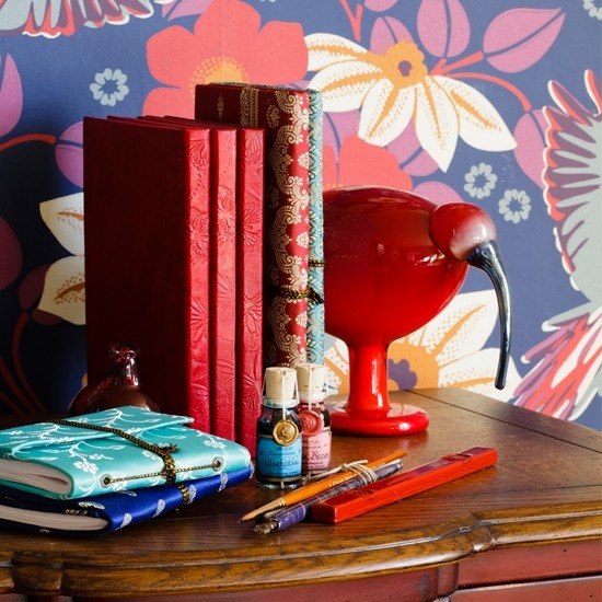 nápady na dizajn steny obývacia izba kvetinová tapeta