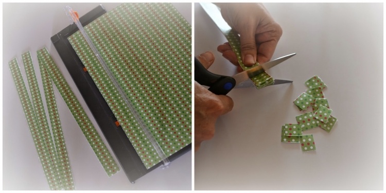 Farebný ozdobný papier nakrájajte na malé kúsky vianočné dekorácie-nápady-urob si sám-vianočné dekorácie-dekorácia-skartovanie-kúskov papiera-materiálov-drotárstvo