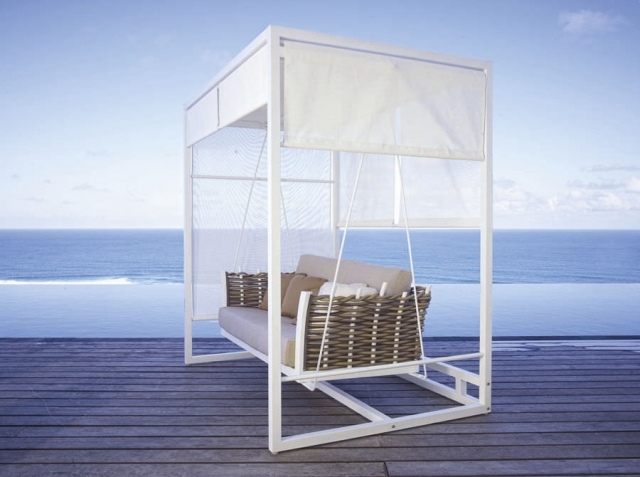 Dizajnová hollywoodska hojdačka hliníková obrazovka na ochranu osobných údajov OLIVIA skyline design