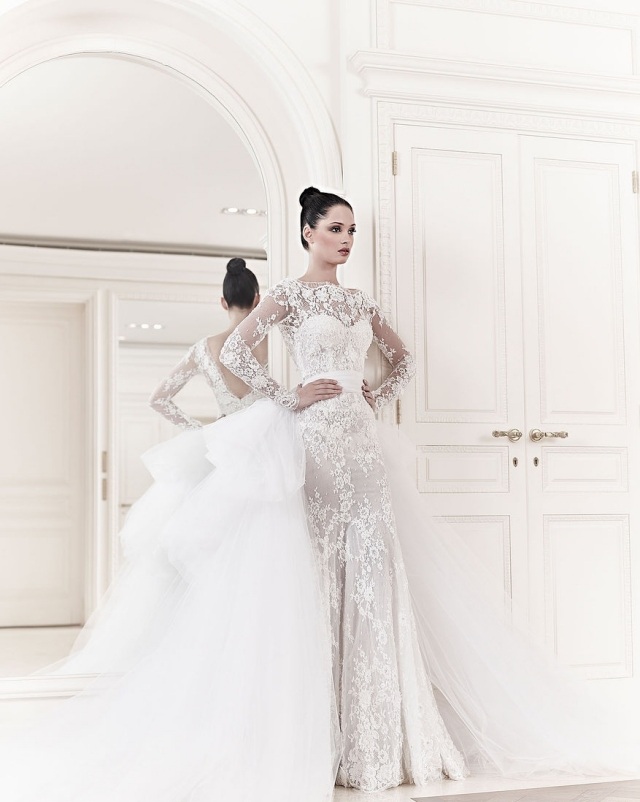svadobné šaty 2014 zuhair murad čipka odopínateľná sukňa tyl svadobné šaty 2014 zuhair-murad-čipka-odopínateľná-sukňa-tyl
