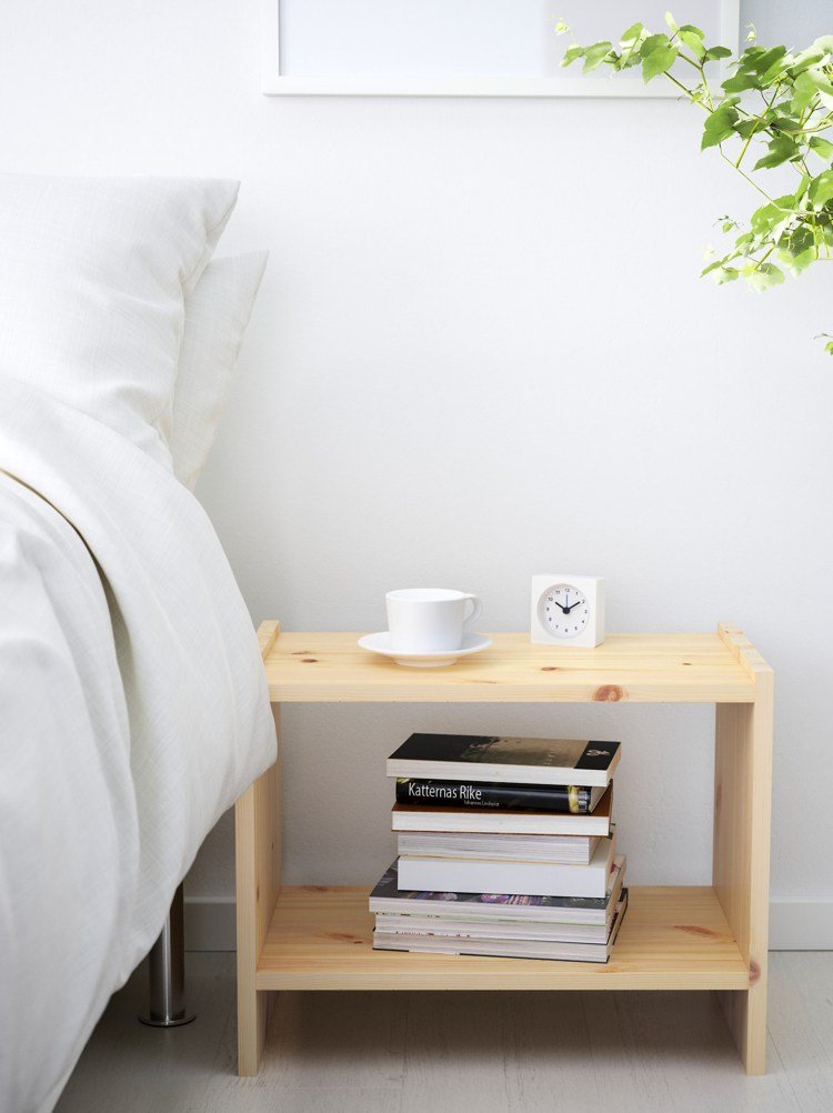 Postavte si domček pre bábiky sami -ikea-rast-nočný stolík-drevo