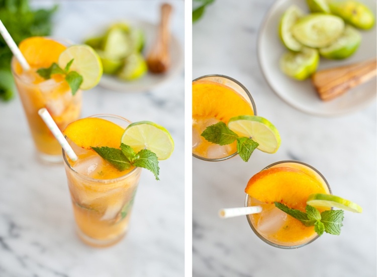 zázvor-broskyňa-mäta-mojito-mocktail