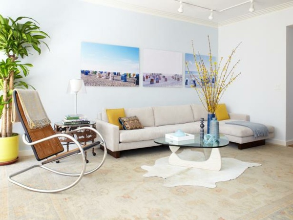 originálne obrázky do obývačky Mix štýlov zariaďujúci obývaciu izbu