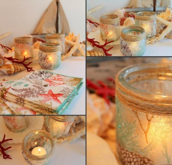 Svadobná dekorácia s nádychom mora more-inšpirácia-dekorácia-sviečky-svadba-nápad