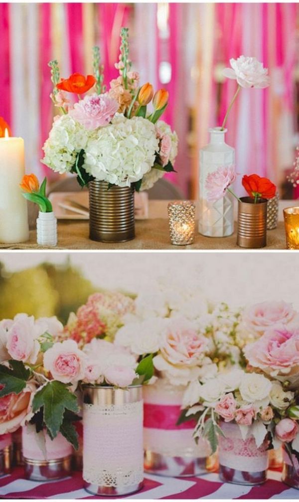 Jemné poľné kvety a hortenzie koláž-leto-farby-dekorácia-nápad-tabuľka