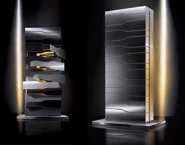 Koncepty dizajnu chladničky Porche vákuový chladič šumivého vína