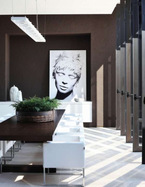 moderné-jedáleň-dizajn-biele-stoličky