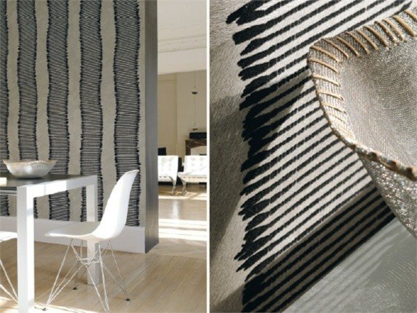 elegantné pruhy vzor tapety jedáleň Vzor tapeta jedáleň čierna biela