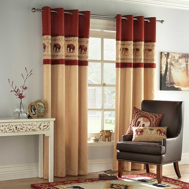 nápady na záclony exotické prvky tipy na textil