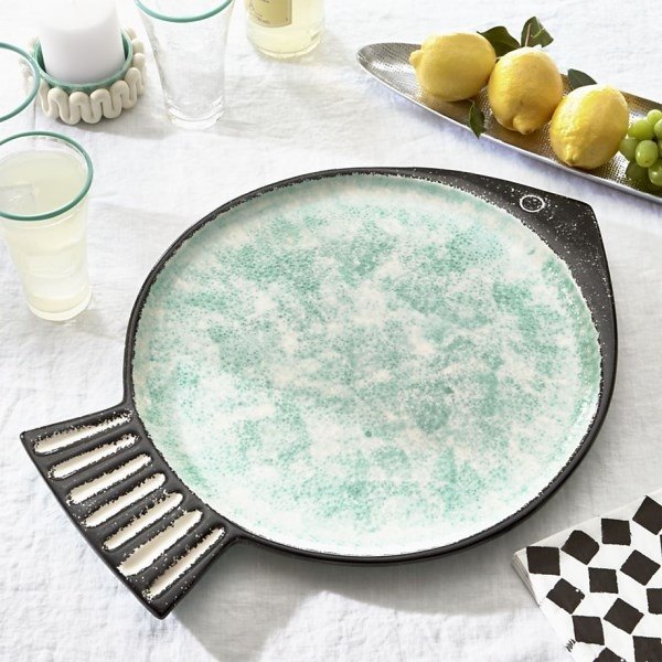 Servírovací tanier v tvare ryby-námorný riad a dekorácia domu Ryba-tvar-tanier-tanier-dizajn-námorný-letný-dom-dekorácia