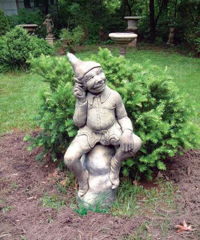 záhradný dizajn kamenný trpaslík záhradná figúrka deco