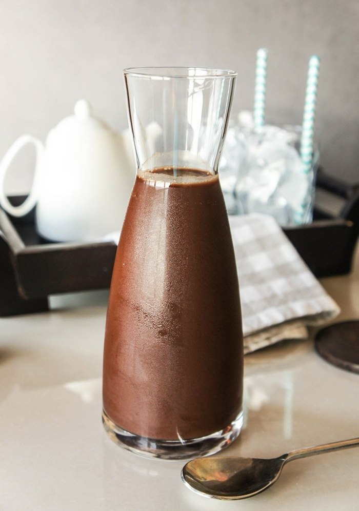 Karafa z koncentrátu ľadovej kávy Mocha Koncentrát-Ľadová káva na porcelánový džbán