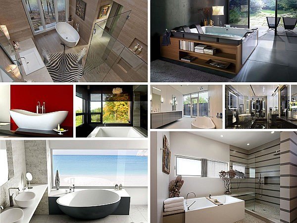 moderná vaňa navrhuje plánovanie kúpeľne