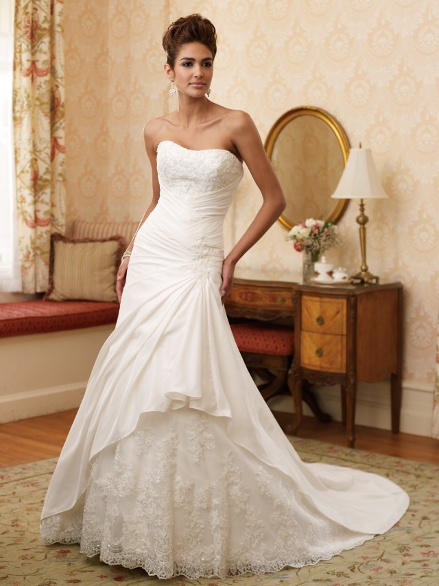 Dlhý vlak David Tutera jar 2014 šaty-dlhá-módna-kolekcia-nevesta-2014